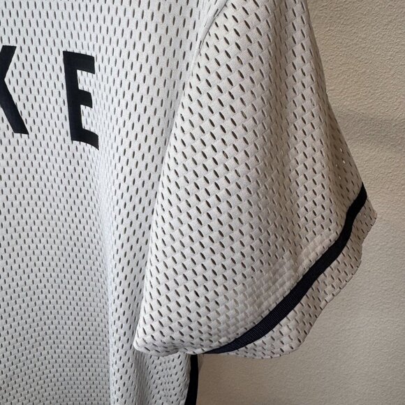 Nike Sportswear Mesh Jersey Top Light Bone Black | Style 893673-072 | Size Small - Picture 4 of 16